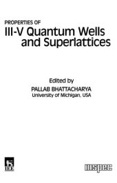 book Properties of Iii-V Quantum Wells and Superlattices (E M I S Datareviews Series)