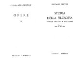 book Storia della filosofia (Dalle origini a Platone)