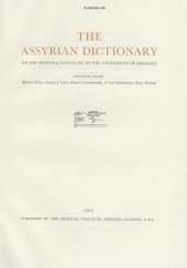 book Assyrian Dictionary of the Oriental Institute of the University of Chicago