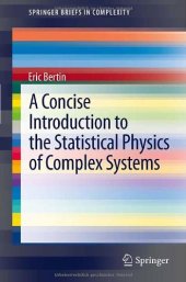 book A Concise Introduction to the Statistical Physics of Complex Systems