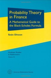 book Probability Theory in Finance: A Mathematical Guide to the Black-Scholes Formula