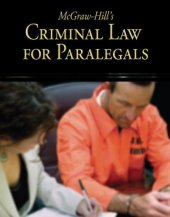 book McGraw-Hill's Criminal Law for Paralegals