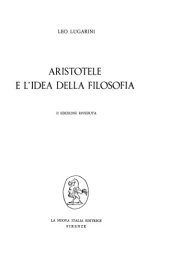 book Aristotele e l'idea della filosofia