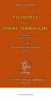 book Filosofia delle forme simboliche: fenomenologia della conoscenza