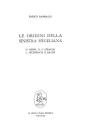 book Le origini della sinistra hegeliana