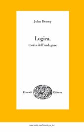 book Logica, teoria dell'indagine