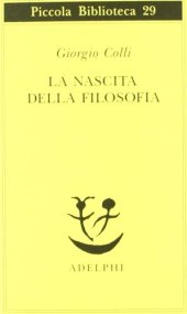 book La nascita della filosofia