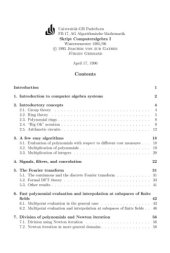 book Lecture notes on computer algebra 1