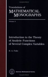 book Introduction to the theory of analytic functions of several complex variables