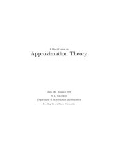 book A Short course on approximation theory