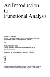 book An introduction to functional analysis