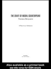 book The craft of modal counterpoint : a practical approach