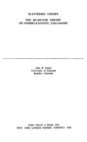 book Теория рассеяния: квантовая теория нерелятивистских столкновений 