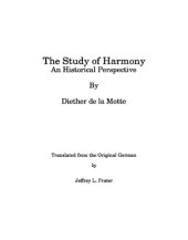 book The Study of Harmony: An Historical Perspective