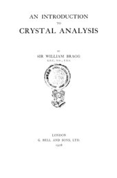 book An Introduction to Crystal Analysis