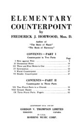 book Elementary counterpoint