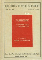 book Parmenide. Testimonianze e frammenti