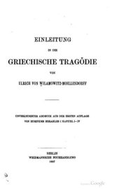 book Einleitung in die Griechische Tragodie