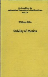 book Stability of Motion