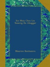 book Six Mois Chez Les Touareg Du Ahaggar