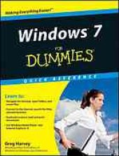 book Windows 7 for dummies quick reference