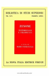 book Zenone. Testimonianze e frammenti