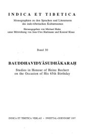 book Bauddhavidyasudhakarah - Studies in Honour of Heinz Bechert on the Occasion of His 65th Birthday