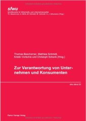 book Zur Verantwortung von Unternehmen und Konsumenten