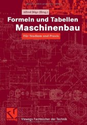 book Formeln und Tabellen Maschinenbau