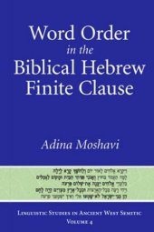 book Word Order in the Biblical Hebrew Finite Clause