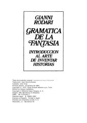 book Gramática De La Fantasía - Introducción Al Arte De Inventar Historias