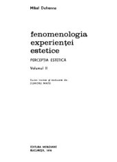 book Fenomenologia experientei estetice, vol. 2