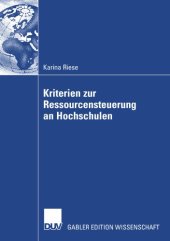 book Kriterien zur Ressourcensteuerung an Hochschulen