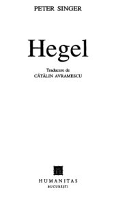 book Hegel (Maestrii spiritului)