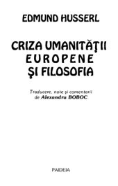 book Criza umanitatii europene