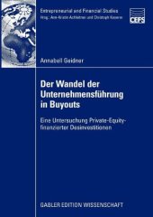 book Der Wandel der Unternehmensführung in Buy-outs : eine Untersuchung private-equity-finanzierten Desinvestitionen