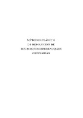 book Metodos clasicos de resolucion de ecuaciones diferenciales ordinarias