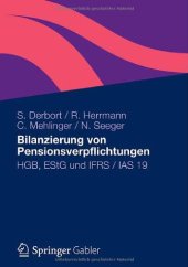 book Bilanzierung von Pensionsverpflichtungen: HGB, EStG und IFRS / IAS 19