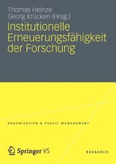 book Institutionelle Erneuerungsfähigkeit der Forschung