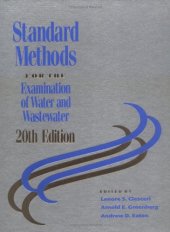 book Standard methods for the examination of water and wastewater