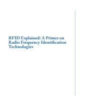 book RFID explained : a primer on radio frequency identification technologies