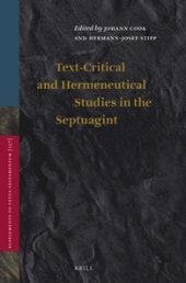 book Text-Critical and Hermeneutical Studies in the Septuagint