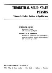 book Theoretical Solid State Physics, Volume 1: Perfect Lattices in Equilibrium