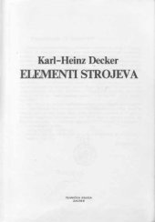 book Elementi strojeva