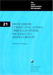 book From Error-Correcting Codes through Sphere Packings to Simple Groups