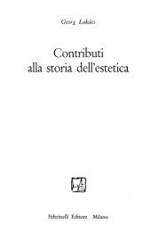 book Contributi alla storia dell'estetica