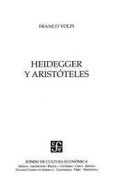 book Heidegger y Aristóteles