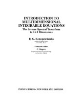 book Introduction to Multidimen. Integrable Eqns