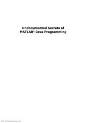 book Undocumented Secrets of MATLAB -Java Programming