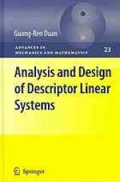 book Analysis and design of descriptor linear systems